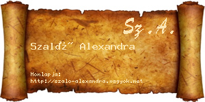Szaló Alexandra névjegykártya