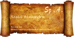 Szaló Alexandra névjegykártya