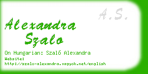 alexandra szalo business card